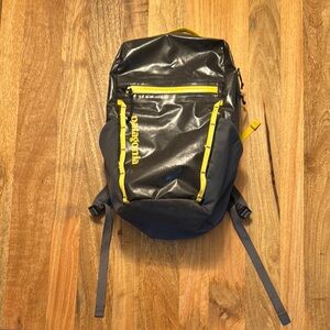 Patagonia Gray and Yellow Backpack with Adjustable Straps